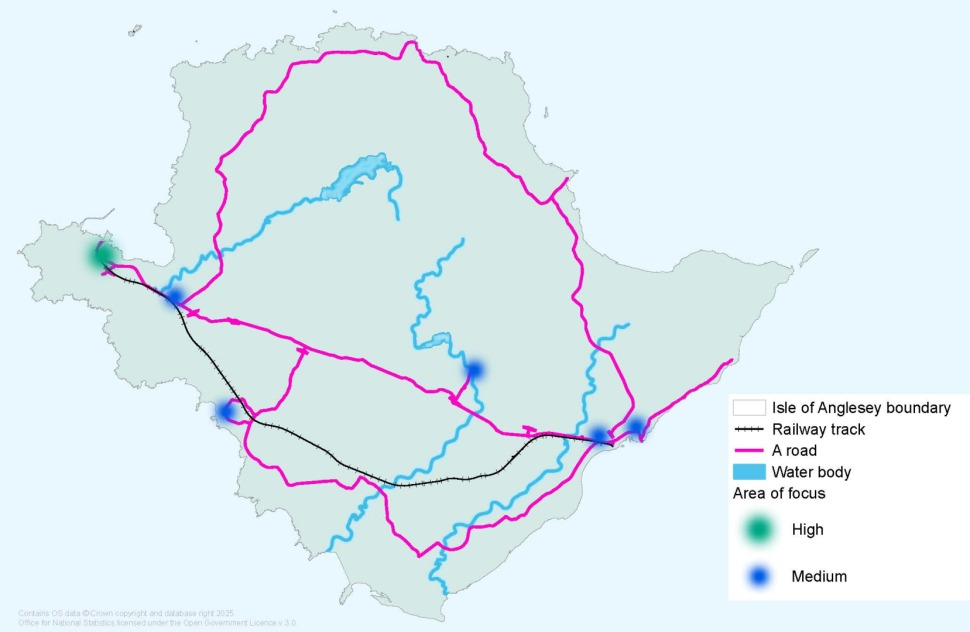 Map showing possible growth scenario 3