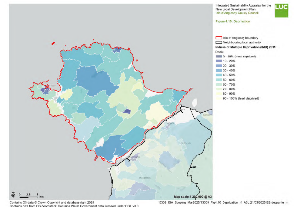 Isle of Anglesey Deprivation Map